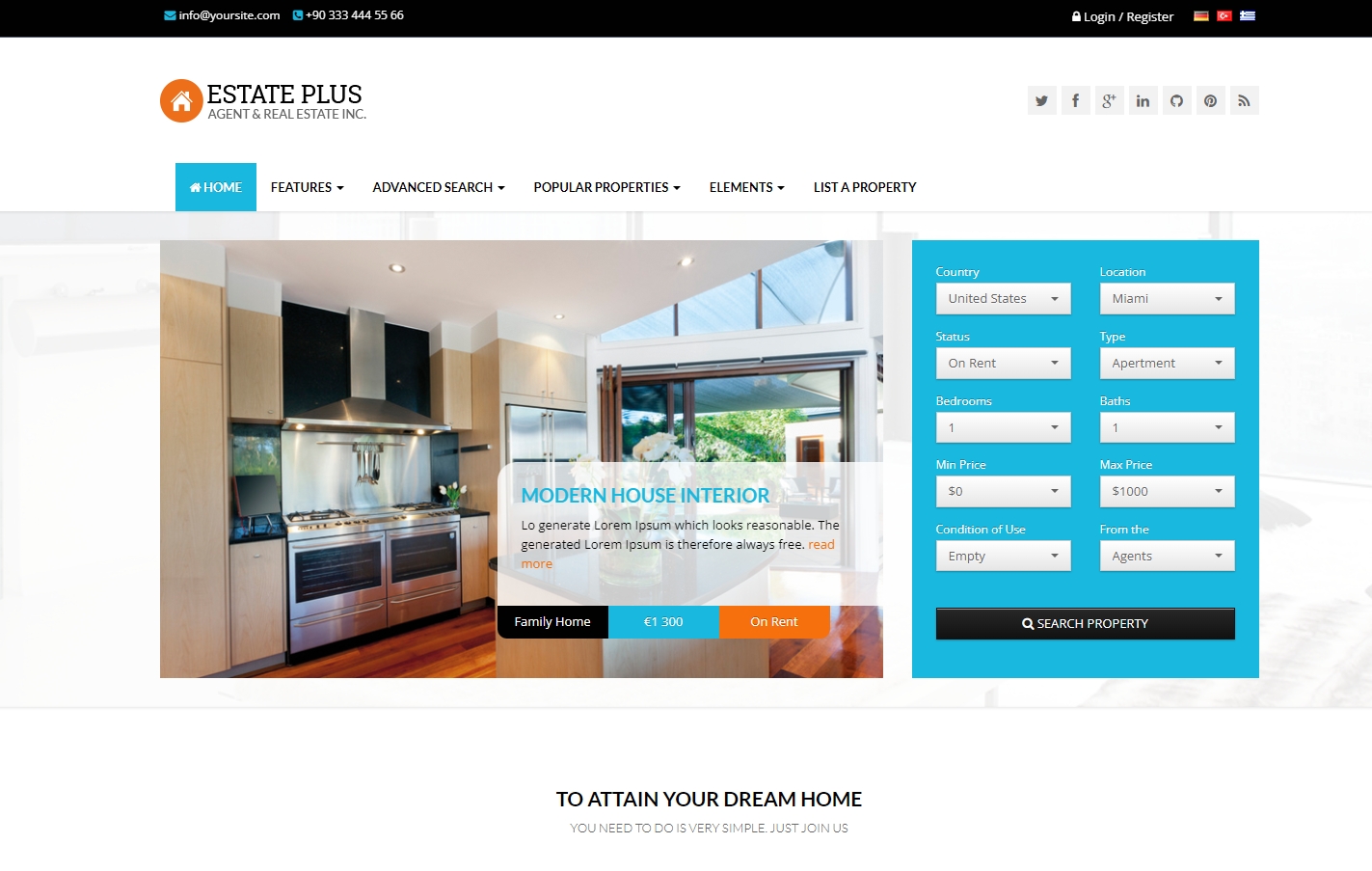 Emlak Web Site Tasarm 1